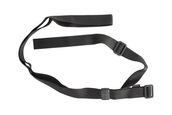 Magpul black Rifleman Loop Sling has lightweight Acetel hardware and a minimalist design inspired by 1907 and Rhodesian sling patterns